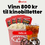 Vinn 800 kr til kinobilletter