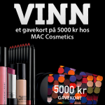 Vinn et gavekort på 5000 kr hos MAC Cosmetics