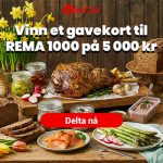 Vinn et påskegavekort til REMA 1000 på 5 000 kr.